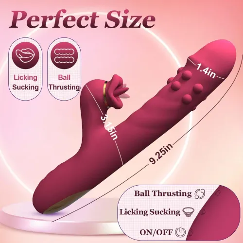 Вібратор кролик B - Series Fox Red Vibrator Rotating And Licking Functions - купити в Україні | Секс шоп SEX-SHOP.ua