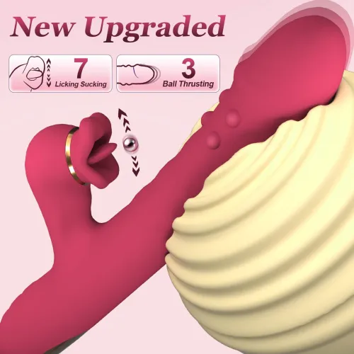 Вібратор кролик B - Series Fox Red Vibrator Rotating And Licking Functions - купити в Україні | Секс шоп SEX-SHOP.ua