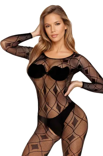 Бодистокинг SoftLine Bodystocking 2037, black - One Size