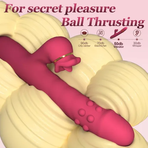 Вібратор кролик B - Series Fox Red Vibrator Rotating And Licking Functions - купити в Україні | Секс шоп SEX-SHOP.ua