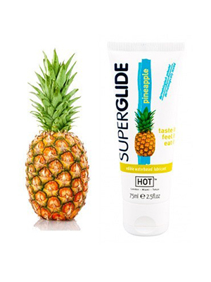 Hot - Edibles Superglide Lube - Ананасовая съедобная гель-смазка, 75 мл