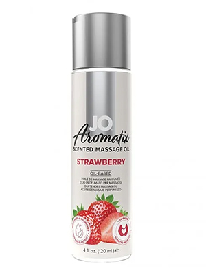 System JO Aromatix - Massage Oil - Strawberry - Массажное масло, 120 мл