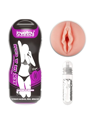 LoveToy Sex In A Can Vagina Stamina Tunnel - мастурбатор вагина для тренировки выносливости