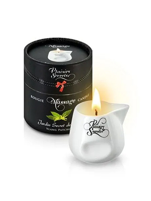 Plaisir Secret Ylang Patchoul - Масажна свічка з ароматом іланг-пачулі в подарунковій упаковці, 80 мл Plaisir Secret Ylang Patchoul - Масажна свічка з ароматом іланг-пачулі в подарунковій упаковці, 80 мл