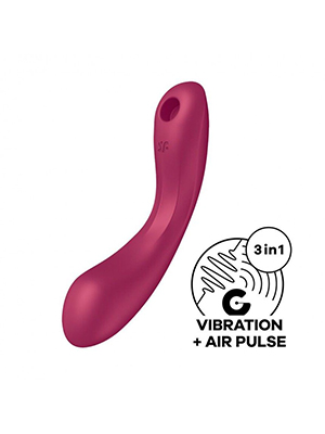 Satisfyer Curvy Trinity 1 - Вакуумный стимулятор + вибратор точки G, 17.5х3.9 см Satisfyer Curvy Trinity 1 - Вакуумный стимулятор + вибратор точки G, 17.5х3.9 см
