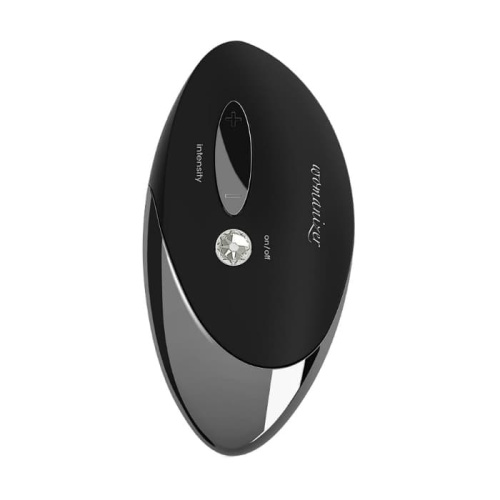Womanizer W500 - Вакуумный стимулятор клитора с кристаллом Swarovski, 12х6 см (чёрный хром)
