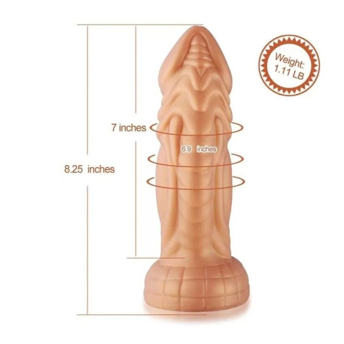 Фаллоимитатор для секс-машин Hismith Slightly Curved Silicone Dildo Monster Series,KlicLok