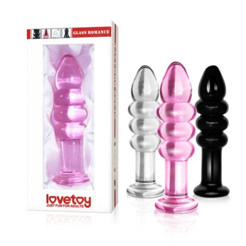 LoveToy Glass Romance 5.5 " - стеклянный фаллоимитатор, 14х3.3 см (розовый)