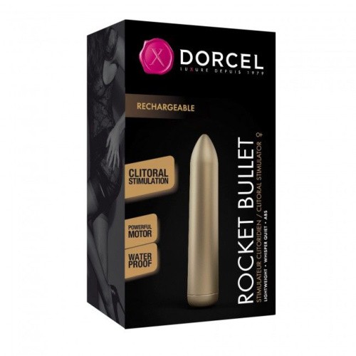 Dorcel Rocket Bullet Gold віброкуля, що перезаряджається, 8.7х1.6 см (золотистий) - купити в Києві, Україні