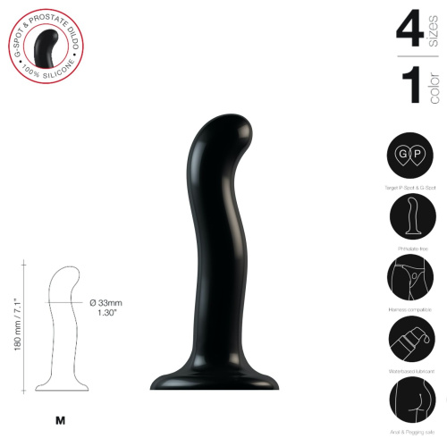Насадка для страпона Strap-On-Me P&G-Spot Dildo, 18х3.3 см размер M