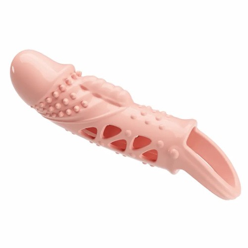 LyBaile Pretty Love Cecelia Vibro Penis Sleeve - Насадка на член, +2.5 см (телесная)