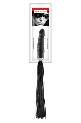 Fetish Tentation Whip with Dildo Handle - Флоггер з ручкою-Ділдо - купити в Києві, Україні