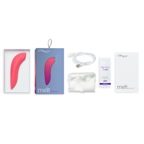 We-Vibe Melt + Лубрикант 50 мл - Вакуумний стимулятор для клітора з керуванням через додаток на смартфоні, 12.6х2.4 см (помаранчевий) - купити в Києві, Україні