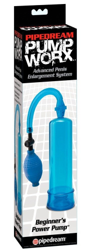PW Beginners Power Pump Blue - Вакуумная помпа для мужчин, 19,5 см