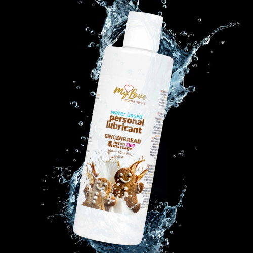 2в1 лубрикант и массажный гель - MyLove Aroma Series Intim&Massage Gingerbread, 300 мл