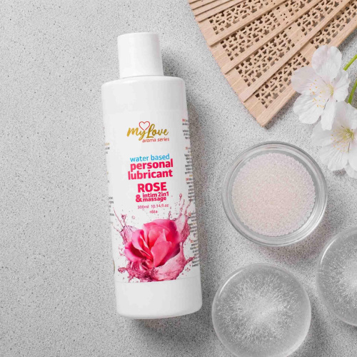 2в1 лубрикант и массажный гель - MyLove Aroma Series Intim&Massage Rose, 300 мл