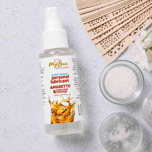 2в1 лубрикант и массажный гель - MyLove Aroma Series Intim&Massage Amaretto, 50 мл