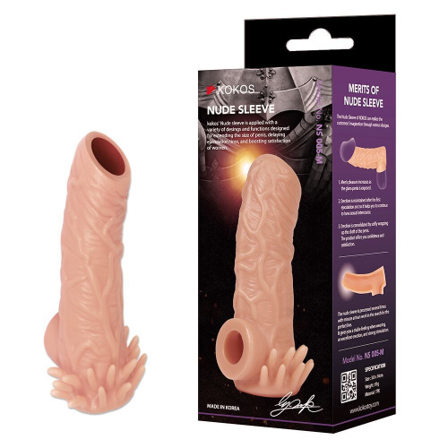 Насадка на член Kokos Nude Sleeve NS 005, S
