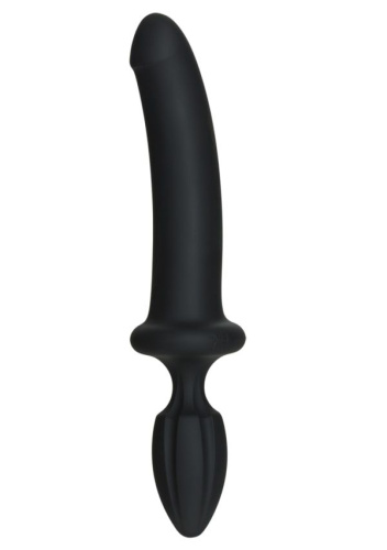 Doc Johnson Kink - Dual Density Secondskyn Fuck Plug - анальний плаг з ділдо, 25.4х3.8 см (чорний) - купити в Києві, Україні