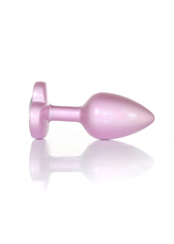 Анальная пробка с камнем B-Series Jewellery Pearl Pink Heart Plug, S