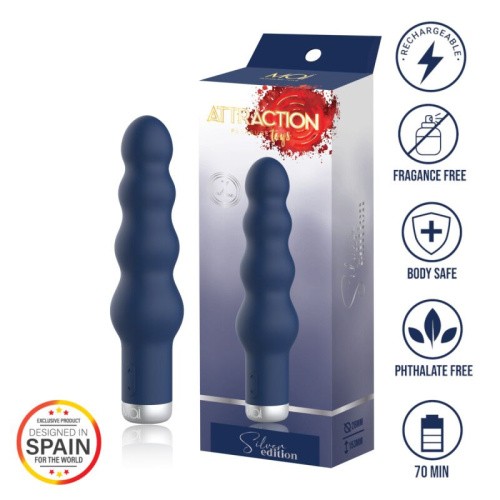 Mai Attraction Pleasure Toys Silver Edition Bubbles - Вибратор, 16.6х4 см