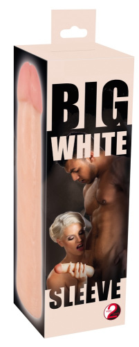 Orion Big White Penis Sleeve - Насадка на член, 22х4.2-4.8 см
