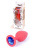 Boss Silikon Plug Jewellery Red Medium - Анальная пробка с кристаллом, 8х3.5 см (красный с синим)