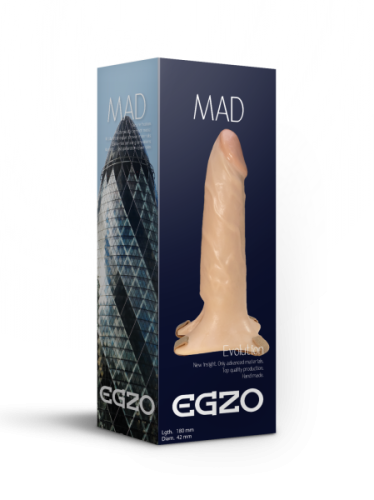 Egzo FH07 - Полый страпон, 18х4,2 см