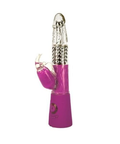 Topco Sales Rabbit Vibe Circle of Light Prismatic - компьютерный вибратор-кролик с ротацией, 13.9х3.8 см (фиолетовый)