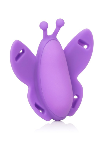 California Exotic Novelties Remote Wireless Butterfly - Клиторальный вибратор-бабочка с пультом ДУ, 9х7.5 см (фиолетовый)