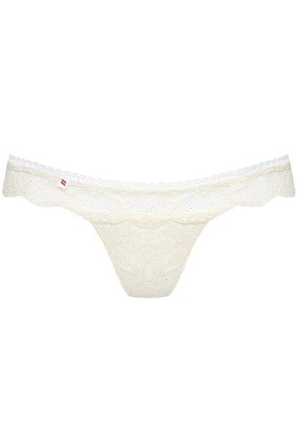 Obsessive 874-PAN-2 - сексуальные трусики с кружевом, L/XL (экрю)