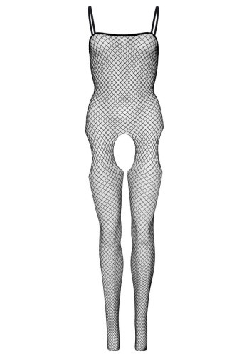 Leg Avenue Suspender - Сетчатый боди с вырезами, OS (черный)