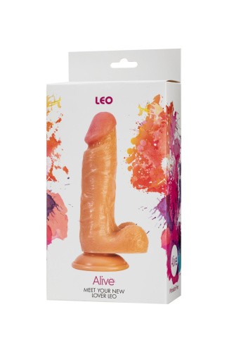 Alive Leo - фаллоимитатор с мошонкой, диаметр, 17х3.8 см