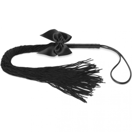 Bijoux Indiscrets - Lilly - Fringe whip - Батога прикрашена шнуром і бантиком (чорна) - купити в Києві, Україні