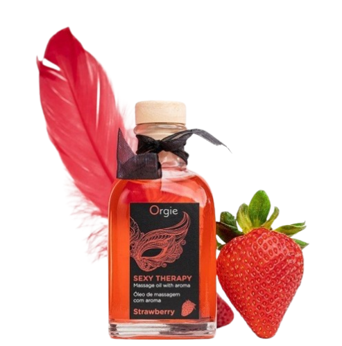 Orgie Lips Massage Kit Strawberry-масажне масло полуниця, 100 мл - купити в Києві, Україні