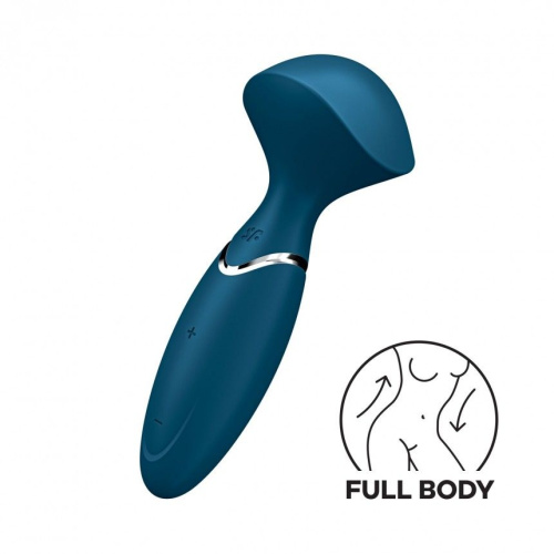 Satisfyer Mini Wand-er - Вібромасажер, 16х6 см (синій) - купити в Києві, Україні