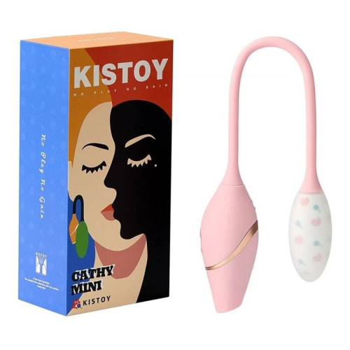 KISTOY Cathy Mini - Виброяйцо с вакуумным стимулятором, 35,2 см (розовый)