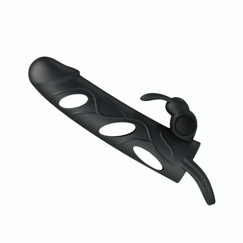 Pretty Love Vibrating Penis Sleeve Black 5,5 " - Насадка на пенис с вибрацией, 14 см (черный)