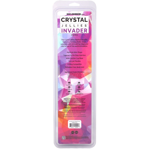 Фэнтезийный фаллоимитатор Doc Johnson Crystal Jellies Invader 8.5 Inch, 21,6 см
