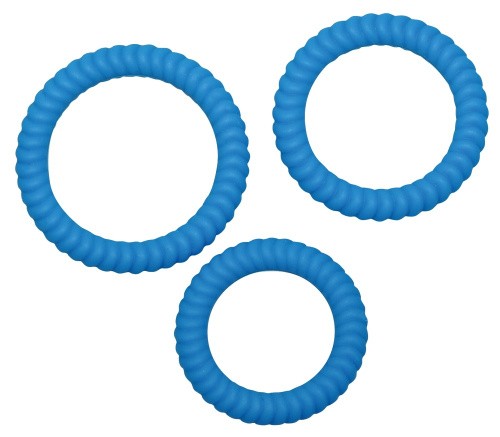 Lust 3 Blue - Набір ерекційних кілець, 3 шт (синій) - купити в Києві, Україні