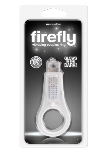 NS Novelties Firefly Couples Ring - виброкольцо, 8х3 см (прозрачный)