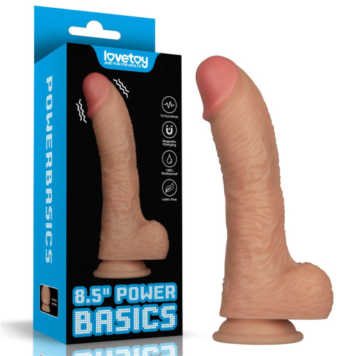 Реалистичный вибратор LoveToy Vibrating Power Basics Cock, 22 см