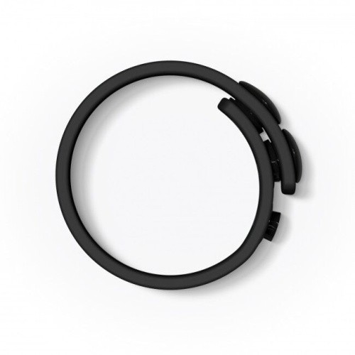 Love To Love Hero Ring Black Onyx - регулируемое эрекционное кольцо на кнопках, 3-6 см. (чёрное)