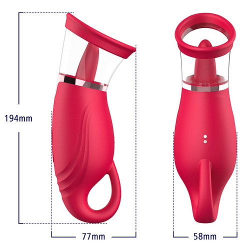 Вакуумный стимулятор с язычком Erospace Sweet Play Licking Tongue Suction Vibrator A18