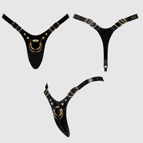 Трусики для страпона Strap-On-Me Leatherette Harness Fabulous, One Size - купити в Україні | Секс шоп SEX-SHOP.ua