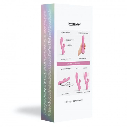 Love To Love Bunny & Clyde pink passion - Вибратор-кролик 22,5 см (розовый)