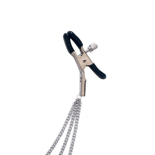 Art of Sex Nipple Jewerlry Three Chains - Зажимы для сосков с цепями (серебристый)