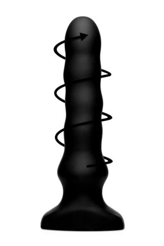 Thunderplugs Silicone Vibrating & Squirming Plug with Remote Control - вибратор с функцией волн, 16.5х4.5 см Черный