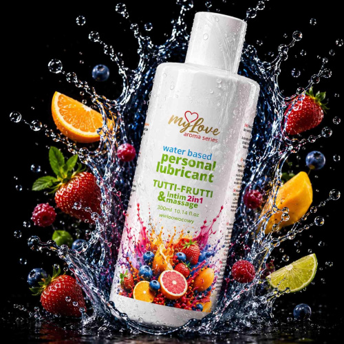 2в1 лубрикант и массажный гель - MyLove Aroma Series Intim&Massage Tutti-Frutti, 300 мл