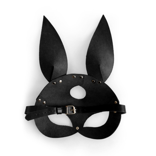 Кожаная маска Зайки Art of Sex - Bunny mask черная